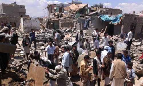 La agresión saudí transforma una boda en un funeral, en Yemen